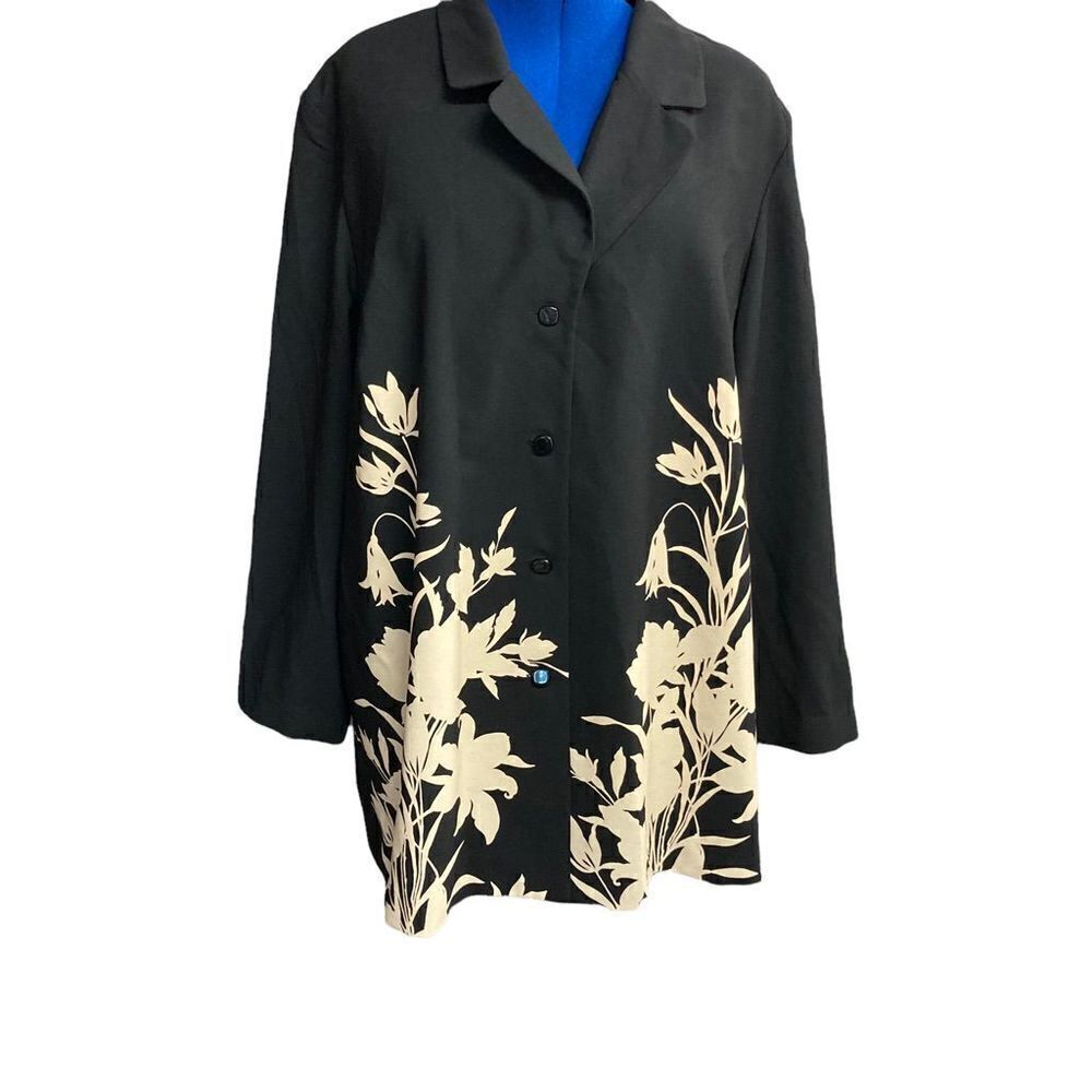 ‎VIRGO Women’s Black & Ivory Shacket Size 22